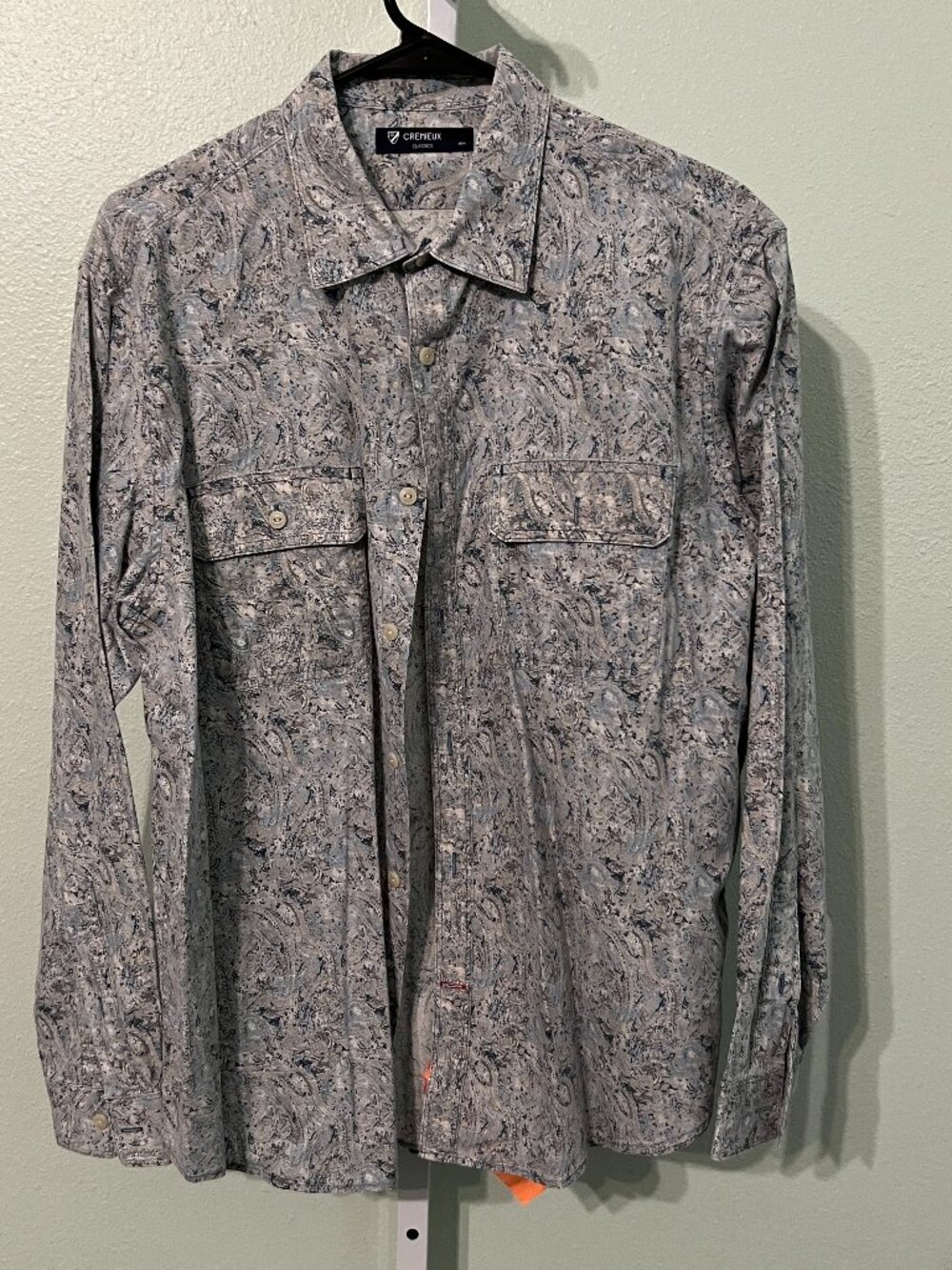 Cremieux Classics 100% Cotton Abstract Print Long-Sleeve Button-Up SZ Lrg